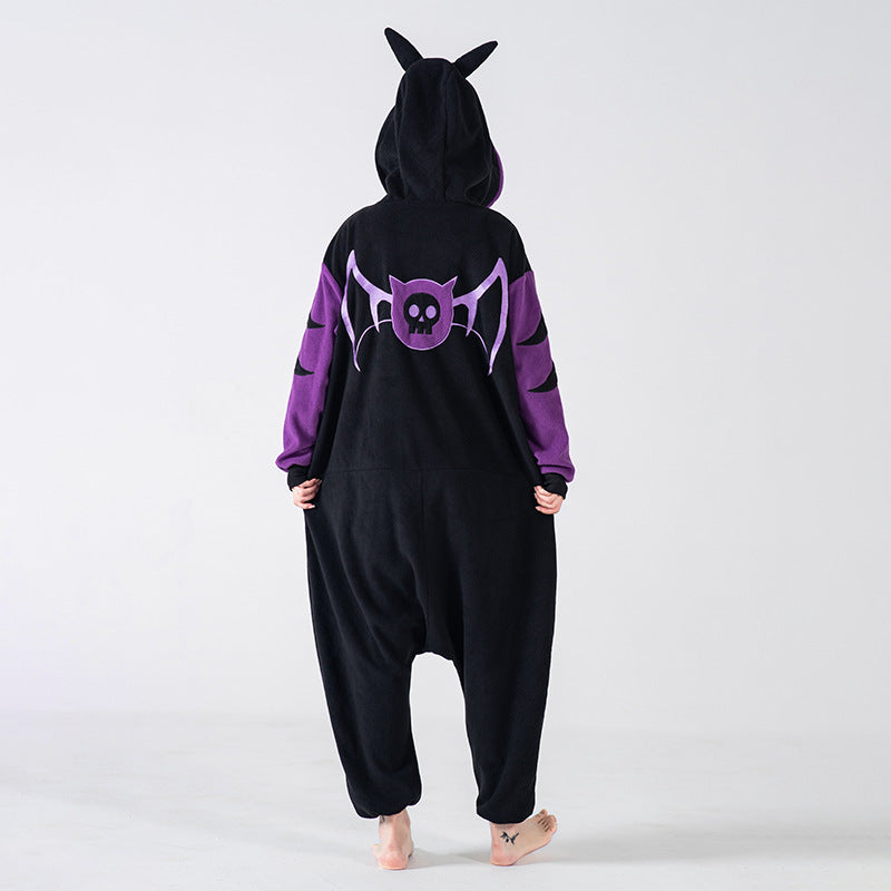 卸売ハロウィン悪魔の息子ワンピースパジャマコスプレフェスティバルコスチュームフード付きかわいいホーム