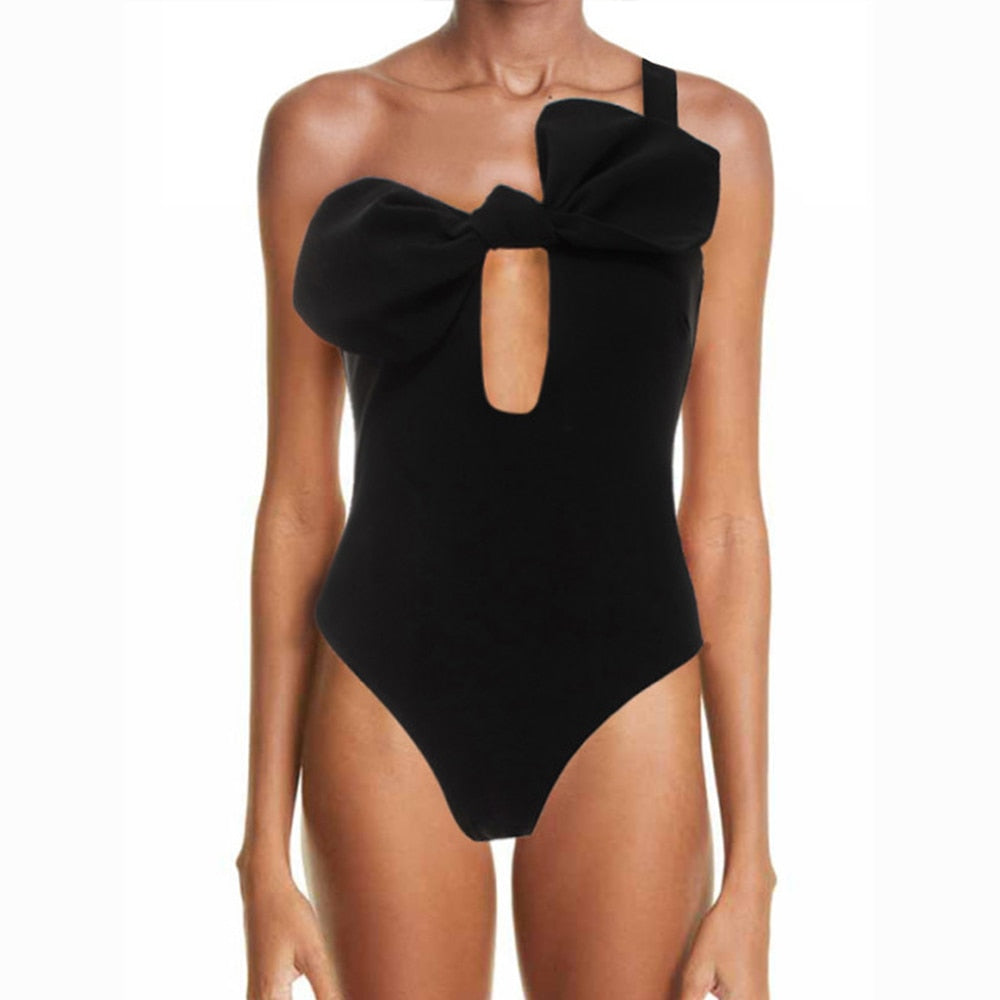One-Shoulder Fashion One-Piece Swimsuit