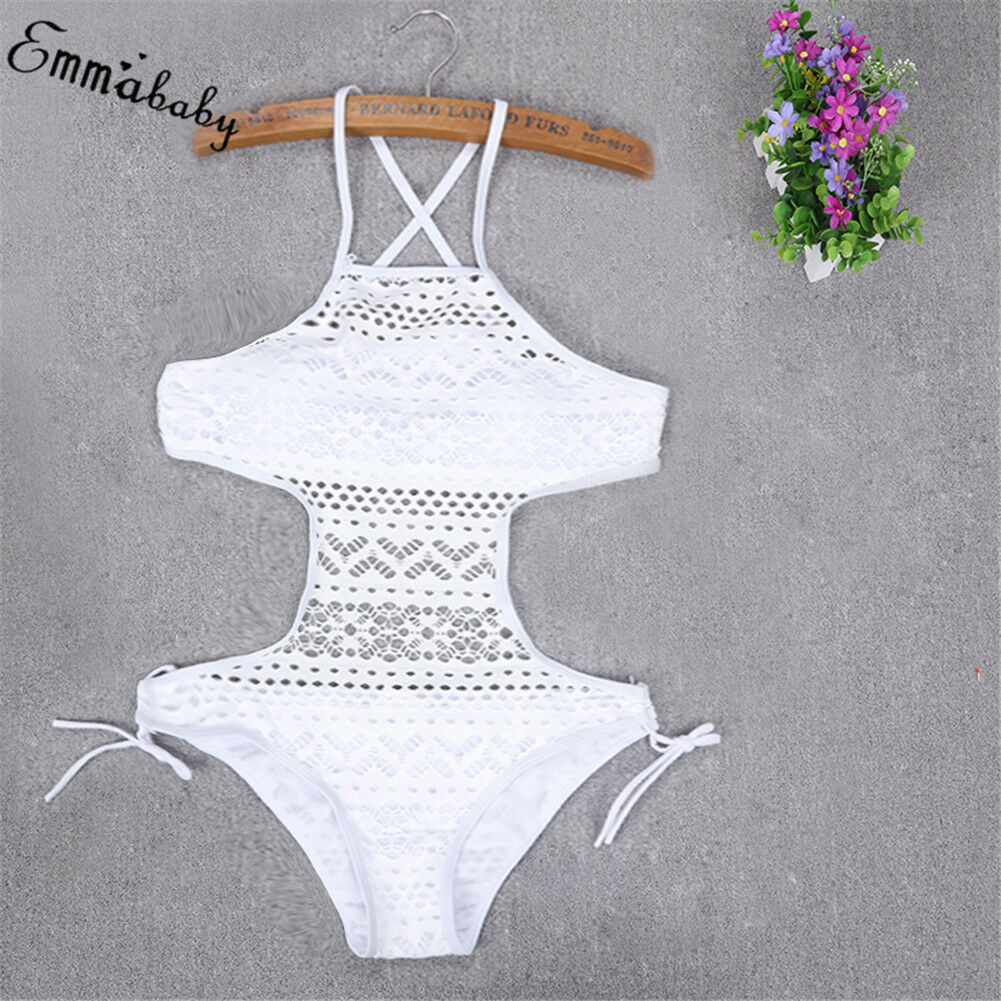 One-piece Sexy Hollow Out Lace Swimsuit Ladies Floral Monokini Swimwear Push-Up Bikini Bathing Suit Bodysuit Clothes