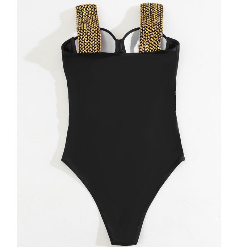 One-piece Swimsuit Sexy Bikini Women's Swimming Suit Dark Grey