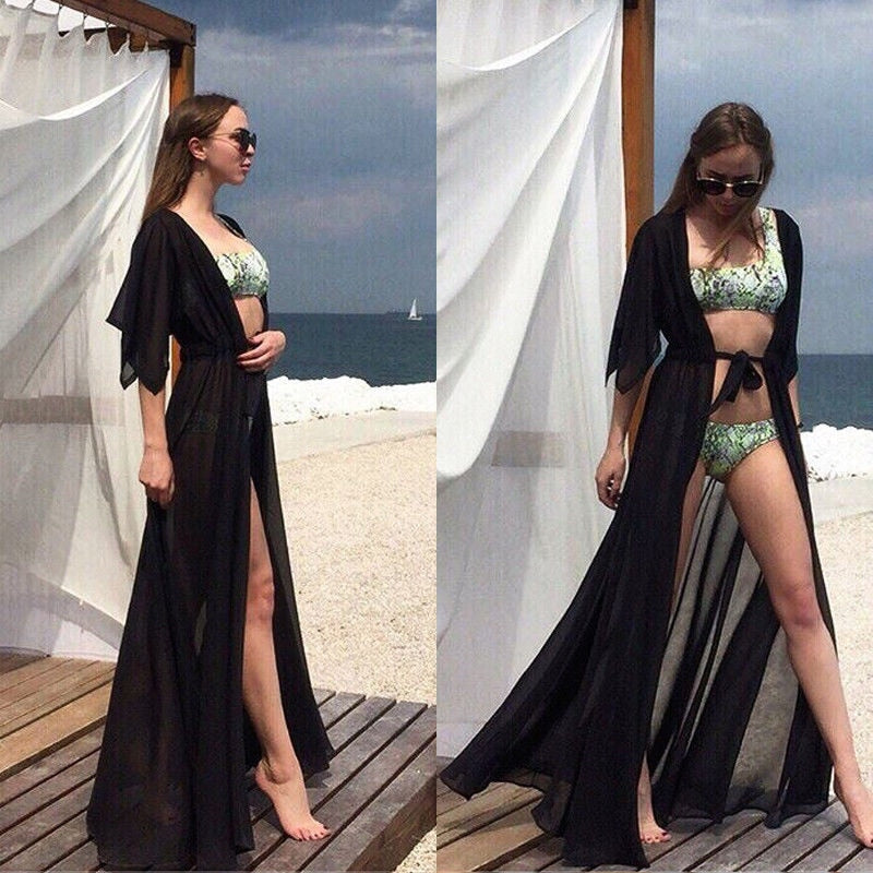 Pareo Beach Cover Up Pure Color Bikini Cover Up Swimwear 4