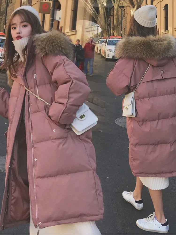 Parka Autumn Winter Jacket Women Clothes Vintage Warm Coat Female Women's Down Cotton Jacket Warm Thick Long Parkas Oversized