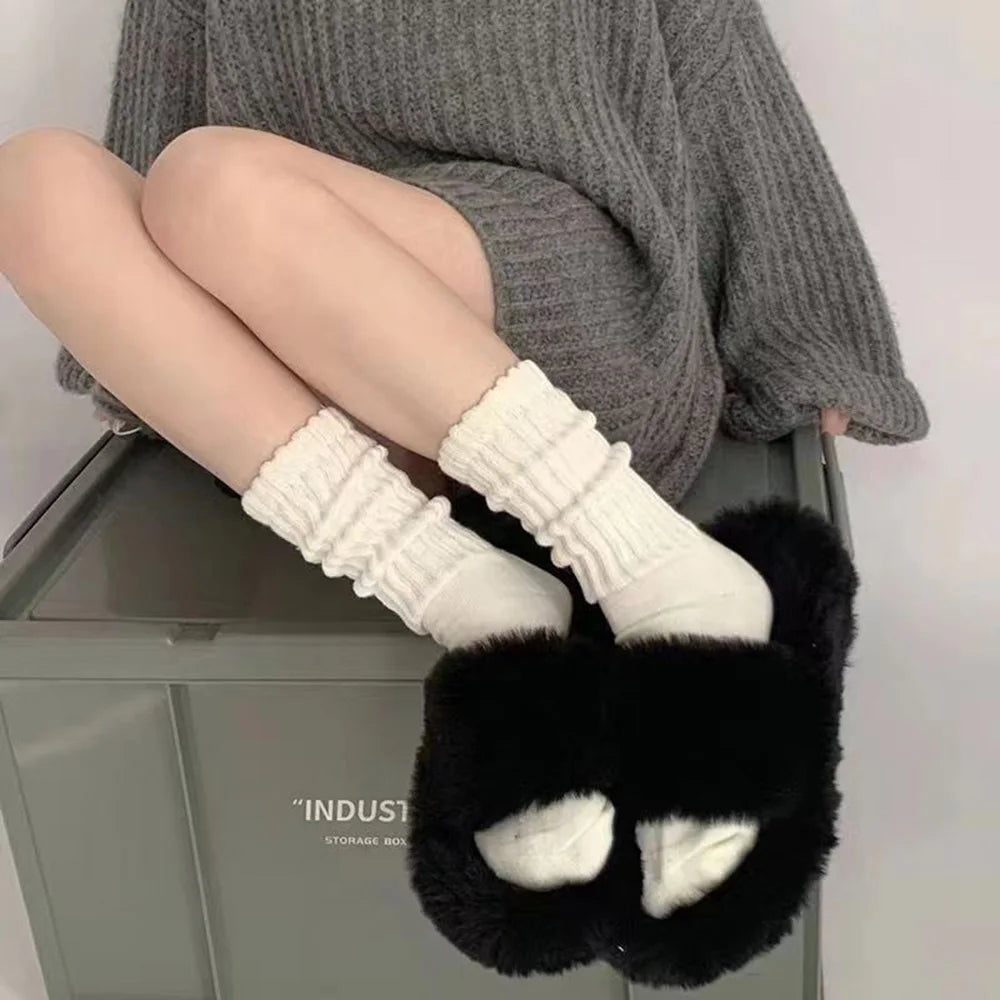 Pearl Cotton Socks Women Solid Short Socks Foot Socks Hosiery Mid-tube Socks Casual Simple Fashion Pearl Decoration q3
