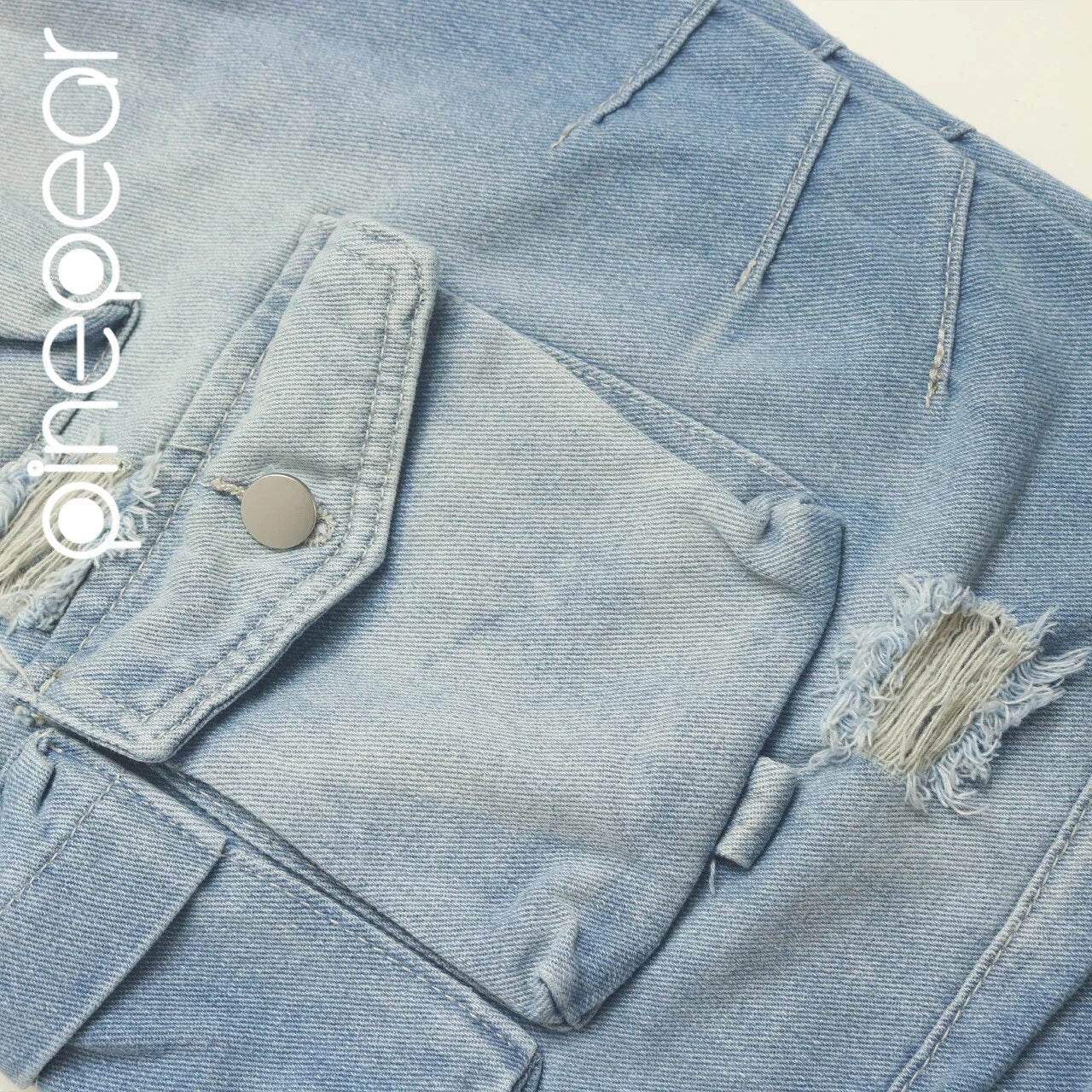 PinePear 2024 High Fashion Y2K Wide Leg Jeans Women Pockets Denim Trousers Female Vintage Loose Straight Long Pants Streetwear