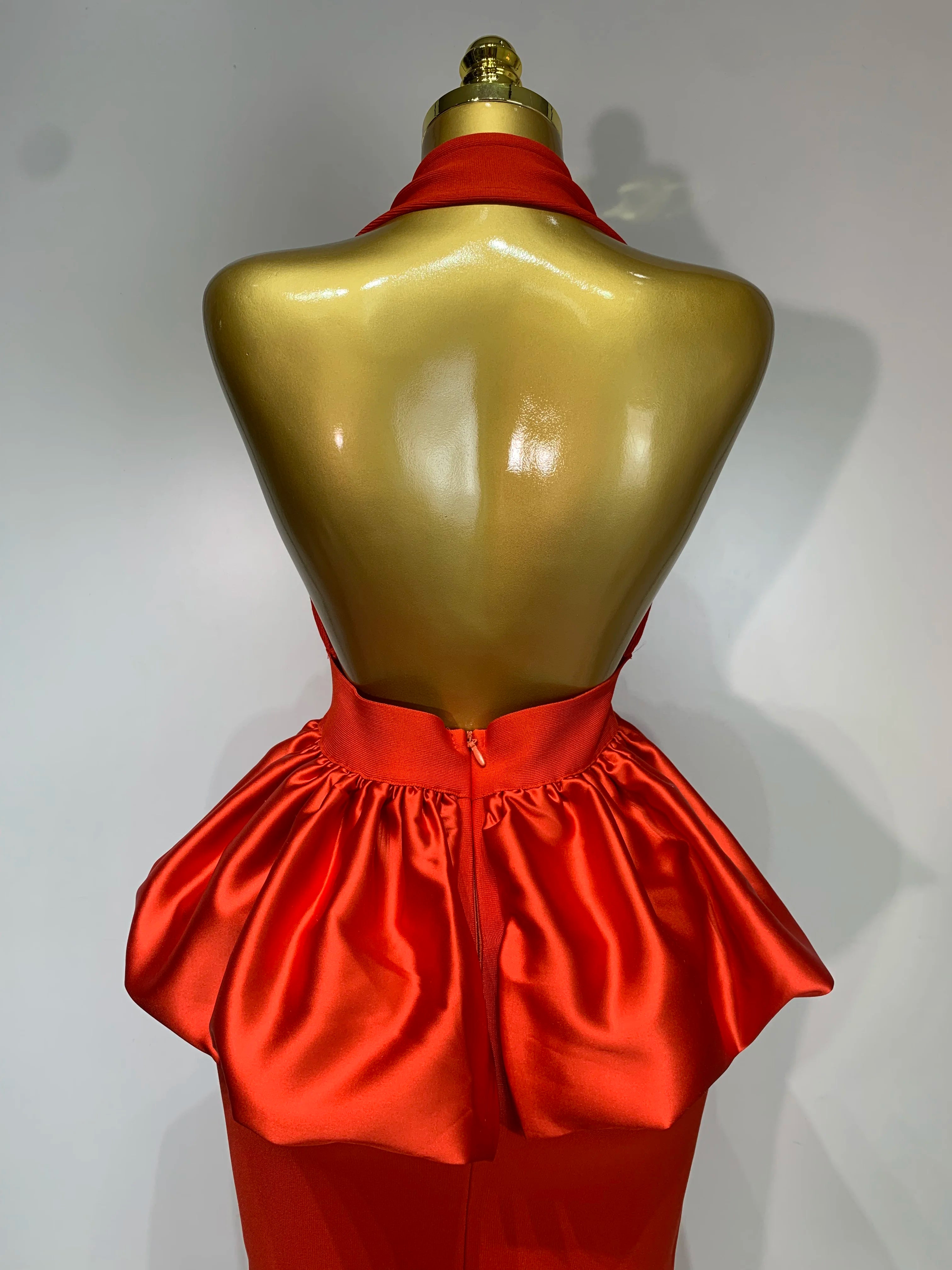 Women Sexy Backless Red Flower Maxi Long Bodycon Bandage Dress 2025 Celebrity Elegant Evening Party Nightclub Photo Shoot Dress