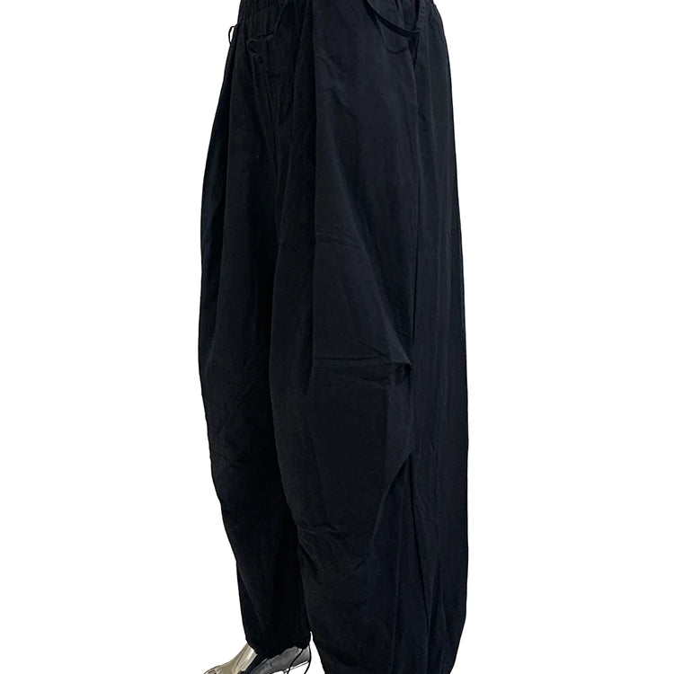 Lautaro Spring Autumn Long Oversized Baggy Wide Leg Pants Men Elastic Waist Drawstring Loose Casual Korean Fashion Clothes 2025