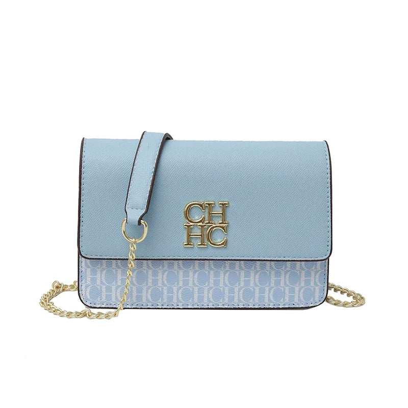 CH Pure Color Design Classic Ladies Crossbody Bag Fashion Luxury Brand Multi Embossed Ladies Handbag Ladies Shoulder Bag CHHC-5-blue