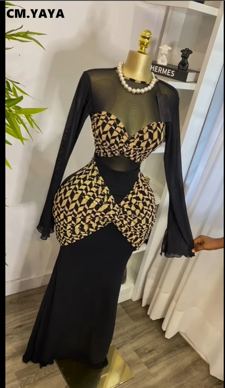 Women Houndstooth Printed Long Sleeve Draped Ruched Bodycon Midi Mini Dress 2025 Vacation Sexy Party Evening Dresses