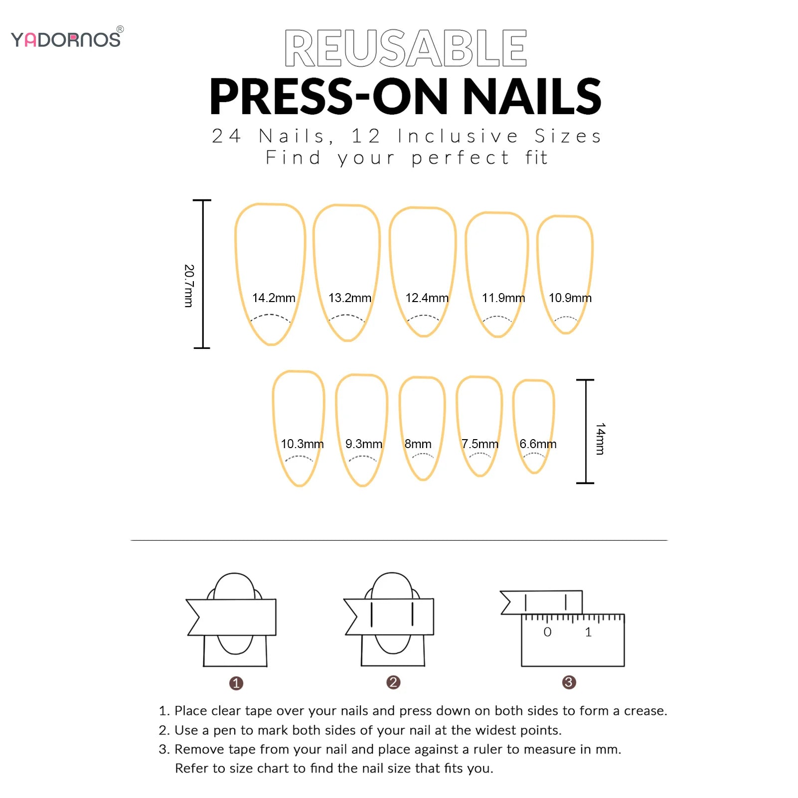 24pcs Garden Style False Nails With Colorful Flower Designs Glossy Almond Press On Nails Full Cover Artificial Autumn Fake Nail