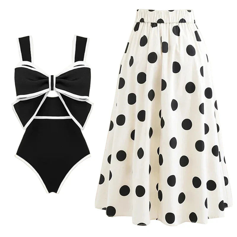 New Retro Off Shoulder Ruffle Printed Bikini Set Swimsuit Women Swimwear Beachwear Bikinis Bathing Suit Beach Vacation Outf Set 10