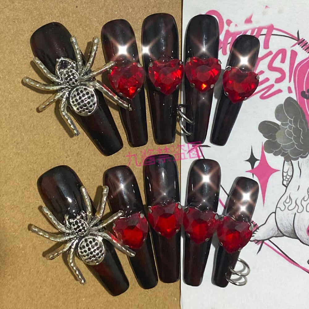 Été plage voyage vacances Hello Kitty conque ongles fille bleu jeunesse travail manuel personnalisable faux ongles fille soeur cadeau