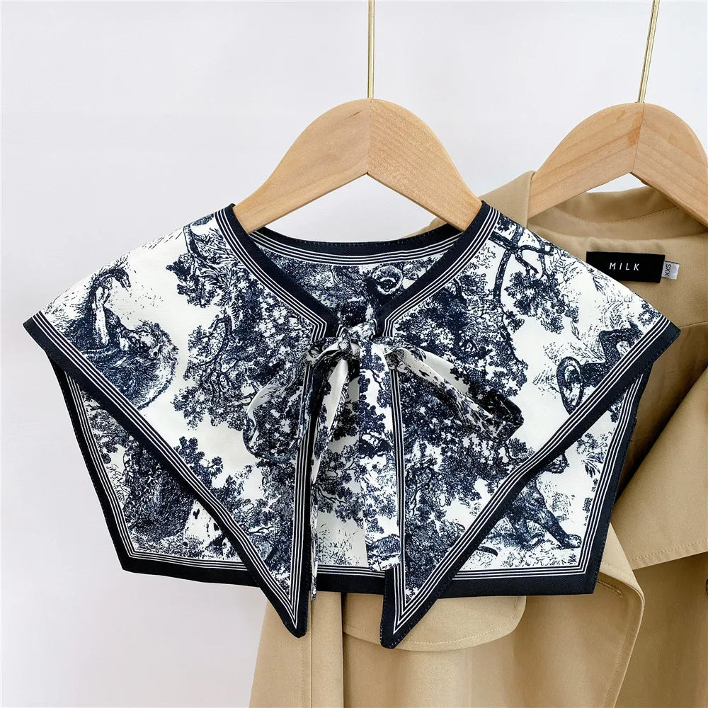 Capes New Style Shoulder Scarf Shawl Women False Collar Air Conditioning Room Shawl Decoration With Knotted Scarf Cloak 11 One Size