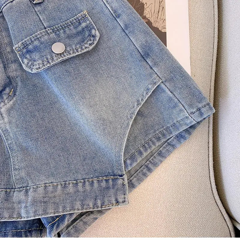 Plus Size L-4XL Denim Shorts For Women High Waist Fashion Summer Jean Pants High Street Y2K Clothing Free Shipping Skirt Short
