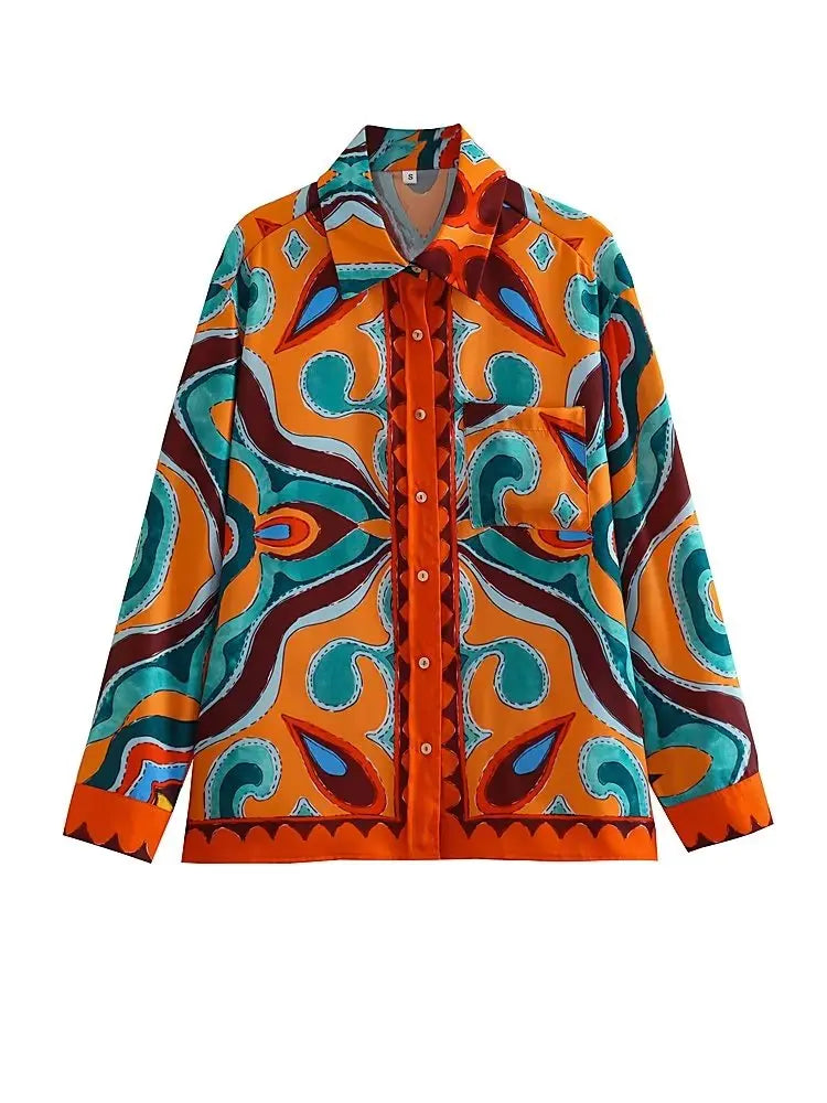 BlingBlingee Summer Printed Women Wide Pants Satin Suits Traf Asymmetric Sleeveless Strapless Crop Top Female Sets Y2K Only Top 2