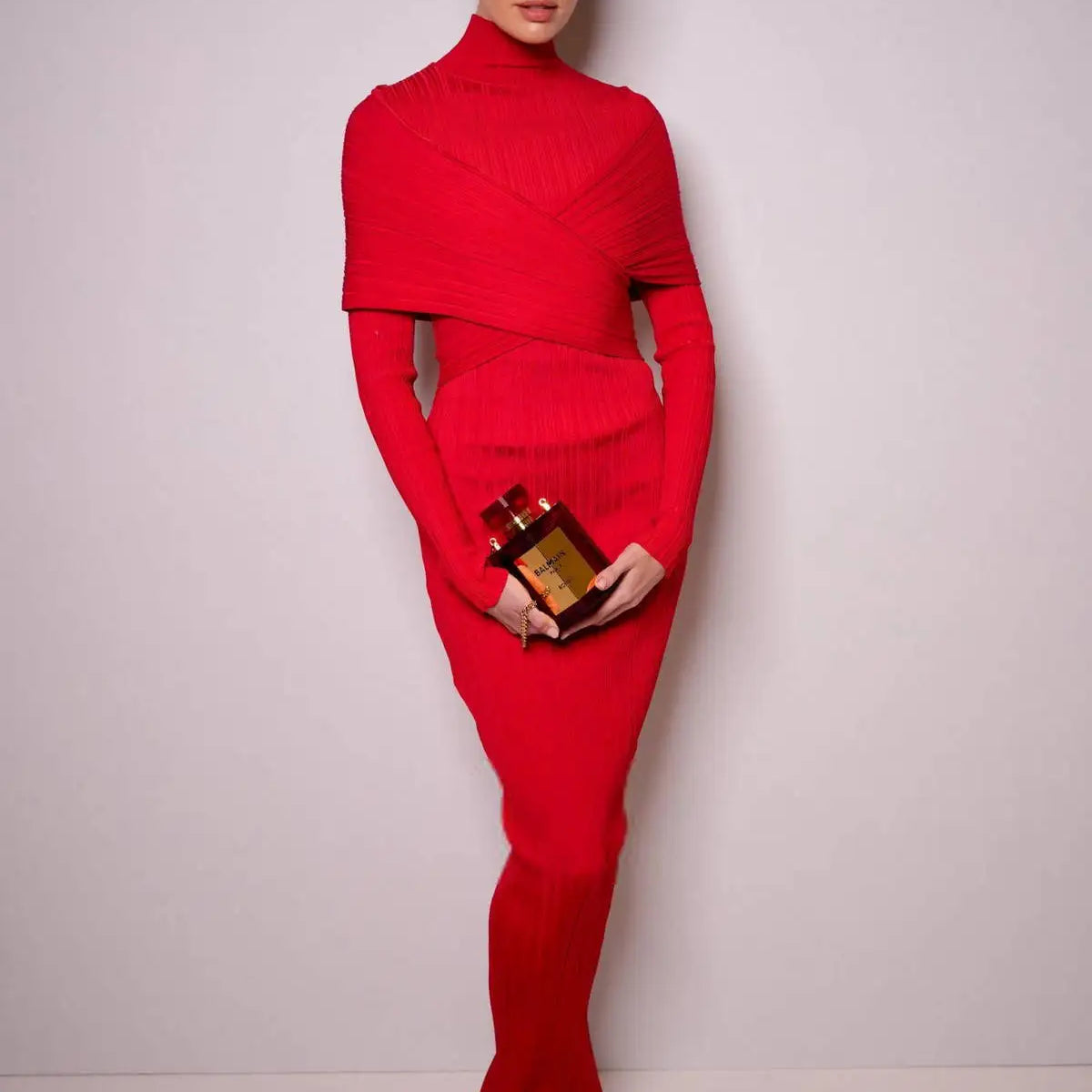 2025 New Celebrity Red Carpet Evening Party Dress Women Long Sleeve Sexy Bodycon Long Bandage Celebrate Birthday Party Dress Red