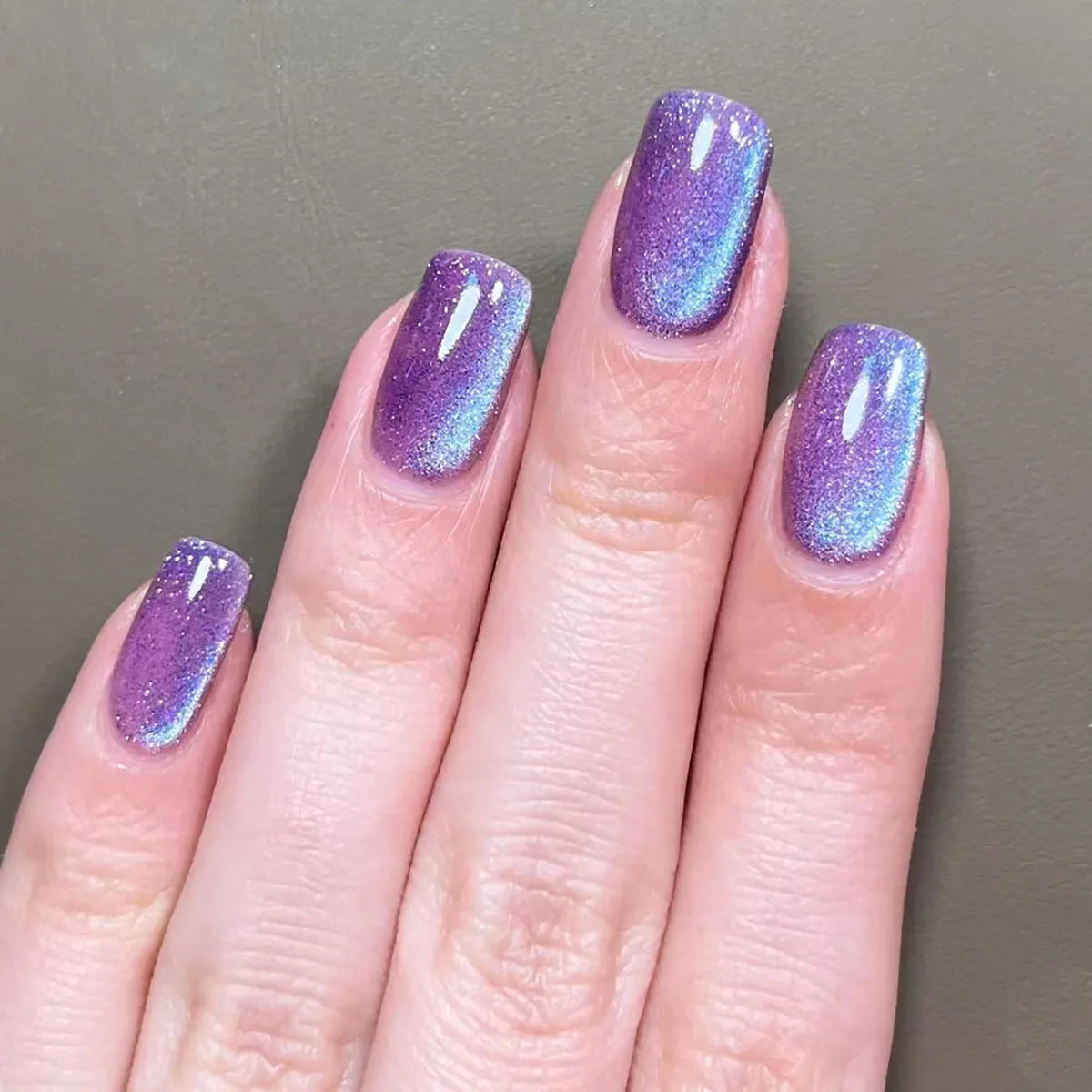 24pcs/30pcs short square ballet fake nails for women cat eyes glitter green blue purple pink shinny nail tips press on nail art JP150 24pcs