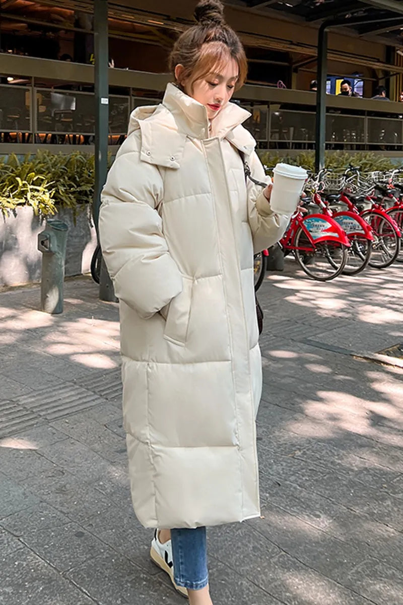 Winter and Autumn Women White Duck Down Hoodies Puffer Jackets Coats Warm Windproof Black White Coats