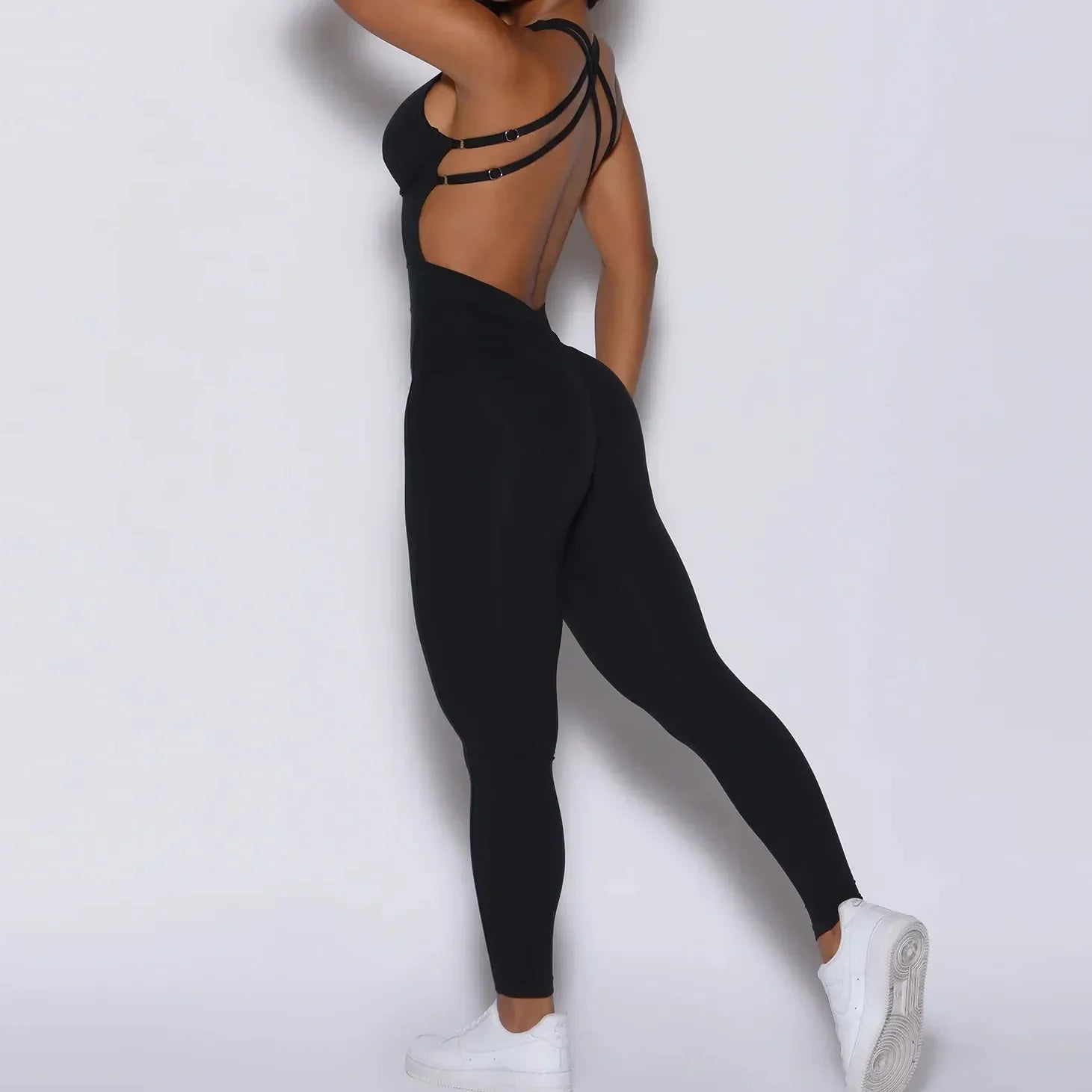 Sporty Jumpsuit Women Sportwear Push Up Gym Set Women Fitness Overalls Lycra Sport Outfit for Woman Sportswear Yoga Clothes PINK