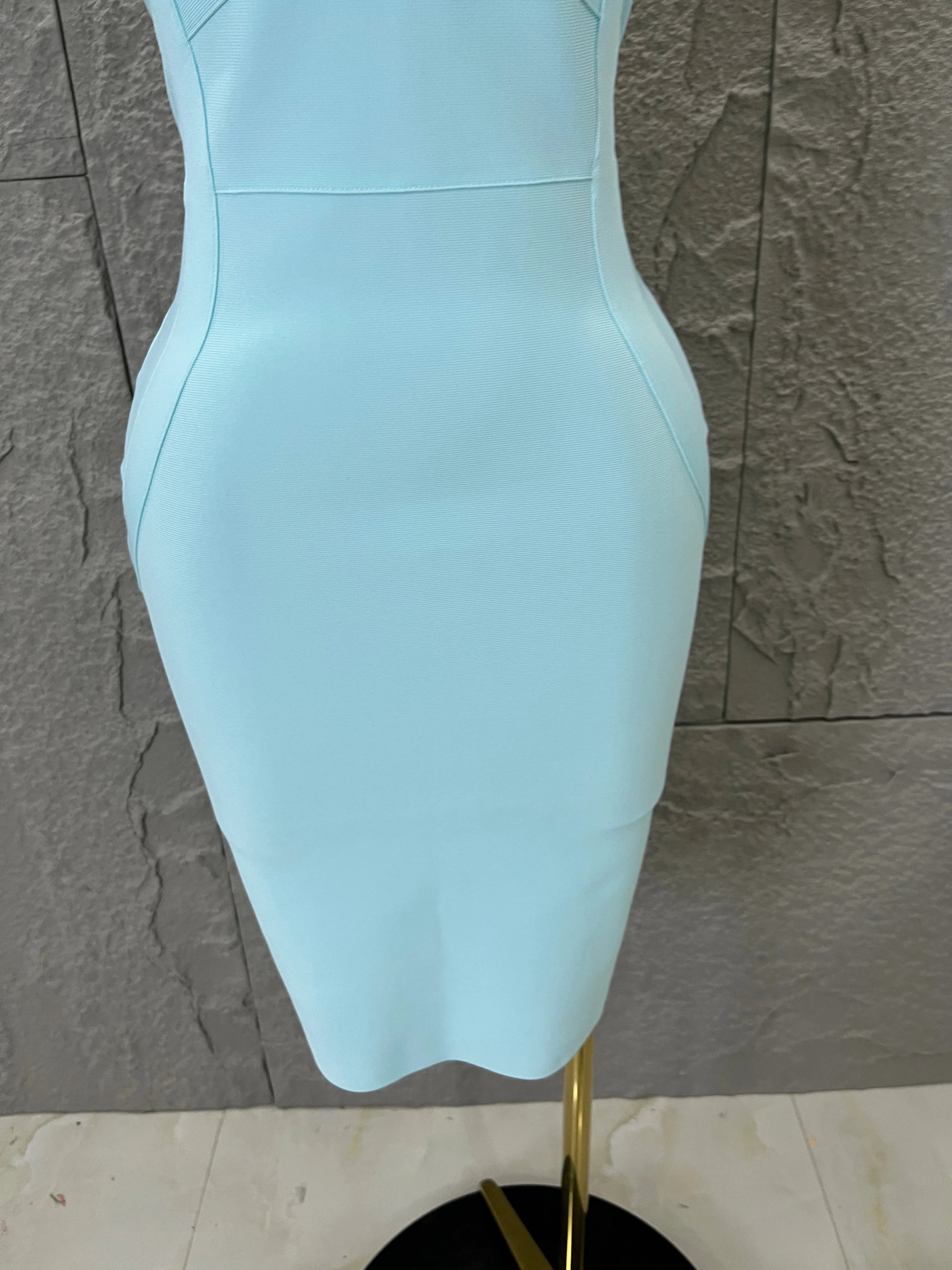 Elegant Sweetheart Neck Bandage Dress Crisscross Bust Slim Fit Midi Evening Banquet Formal Dinner Wedding Guest Cocktail Outfit