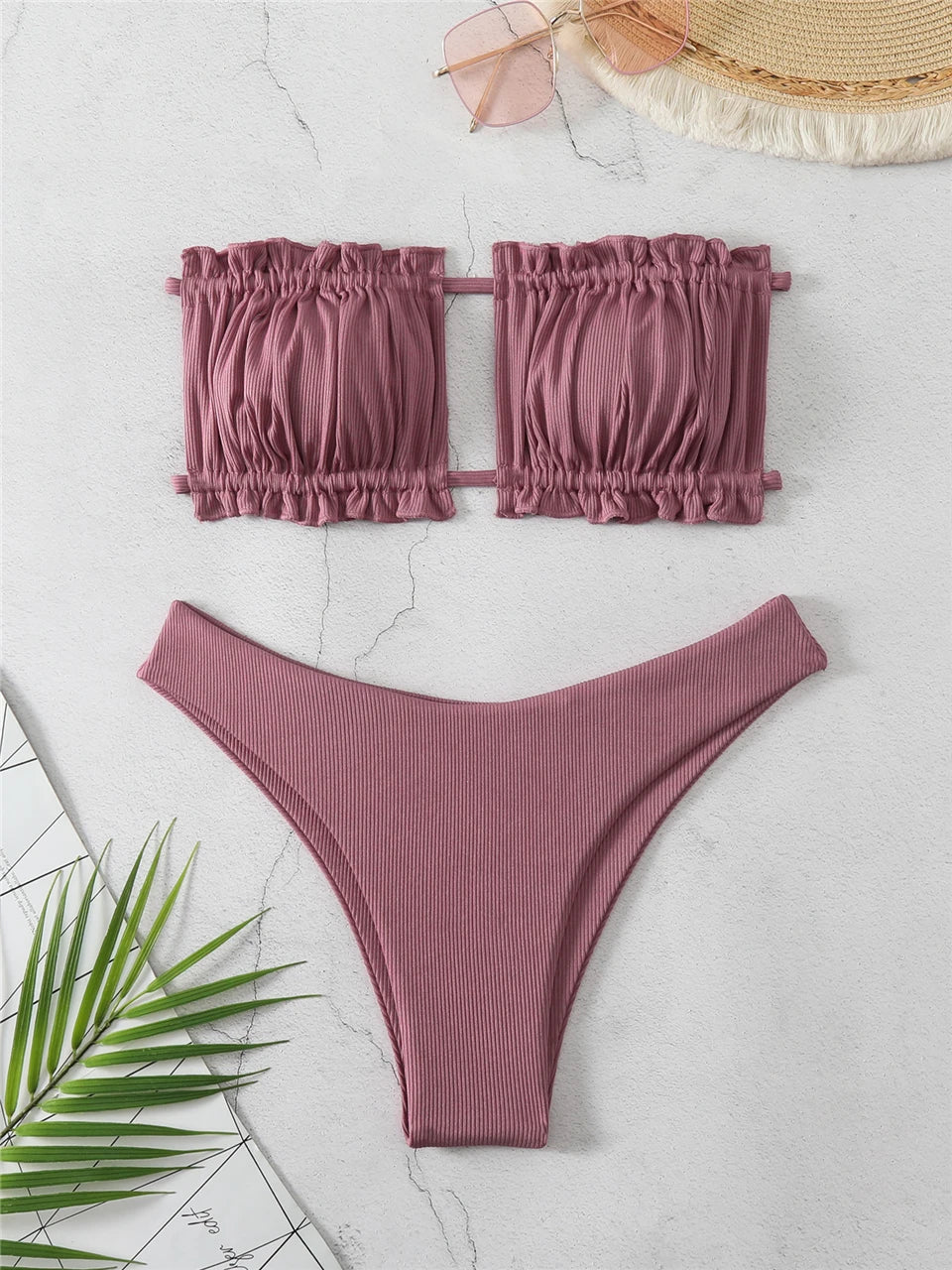 Back Lace Up Bikinis Women Solid Sexy Hollow Out Swimwear Female Beachwear Swimsuit Female Bathers Bathing Swimming Suit s3Purple