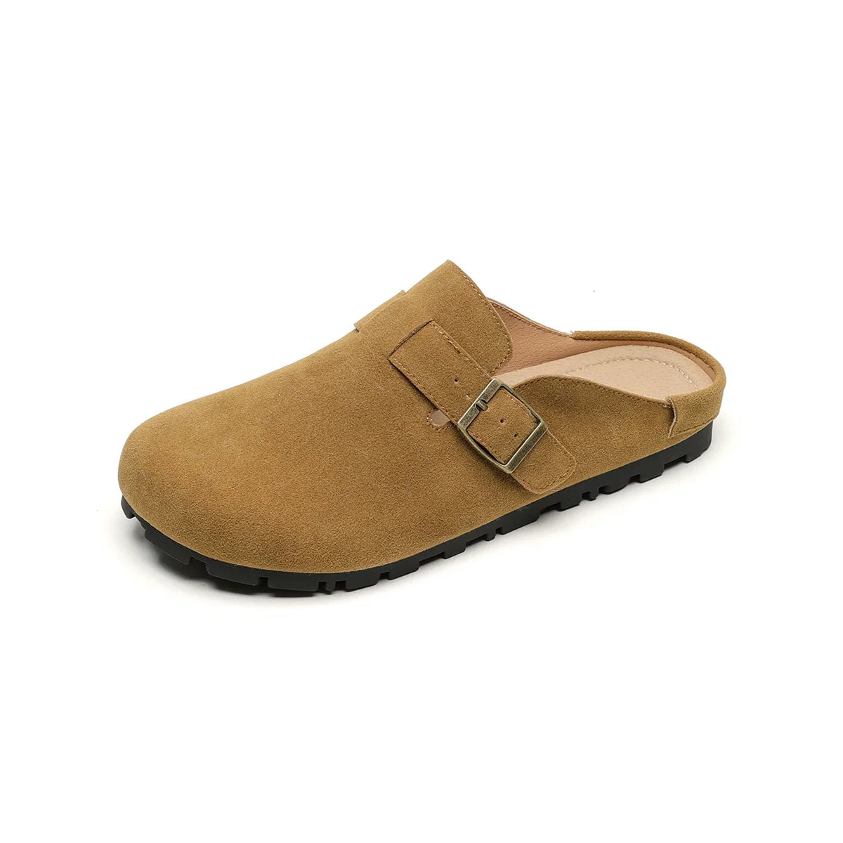 New spring women's outdoor shoes Mules Slippers Ladies' casual flat shoes Work shoes Boat shoes Large sizes 41-43 Brown