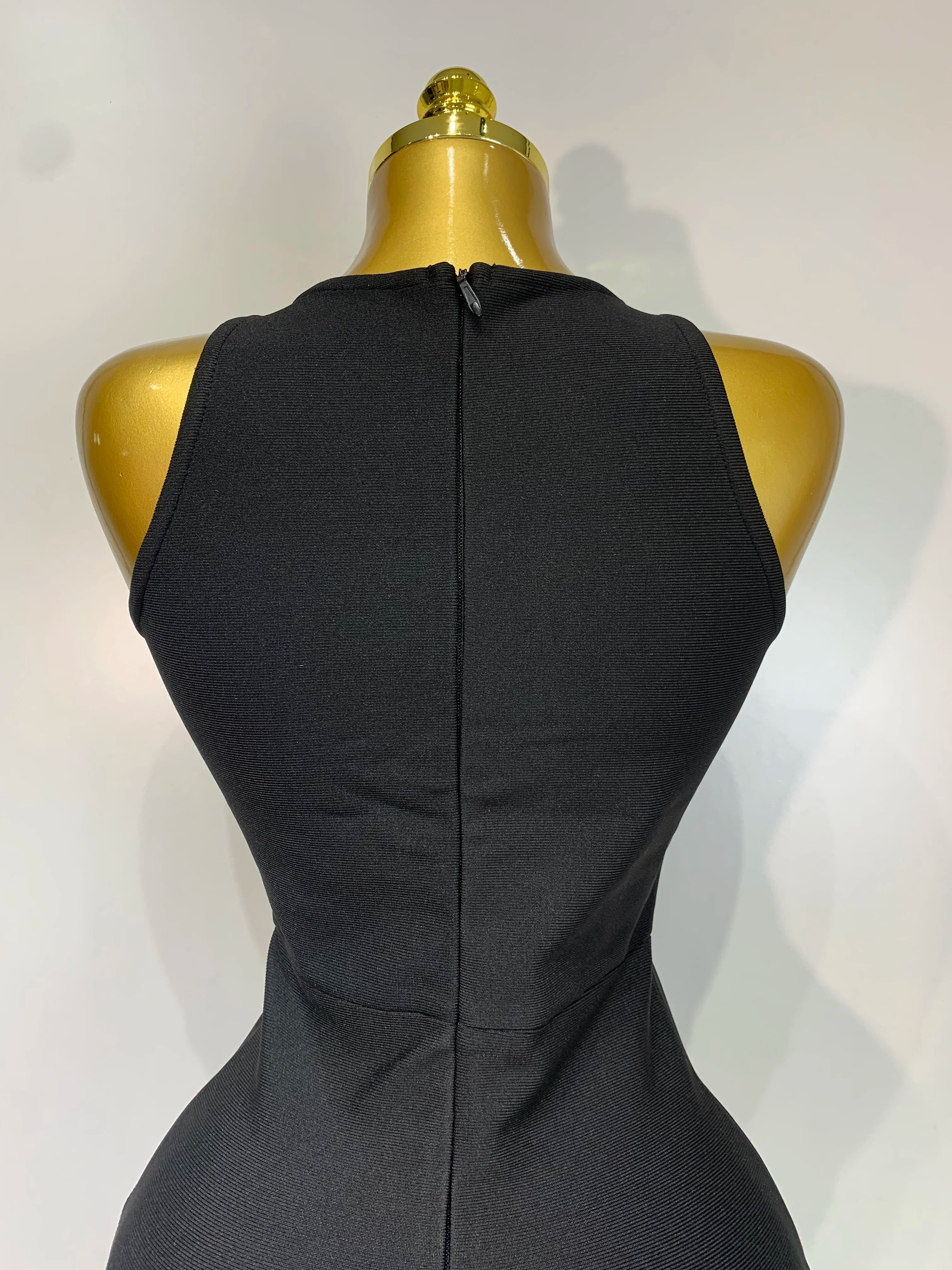 Women Celebrity Sexy Cut Out Diamonds Black Long Bodycon Bandage Dress 2025 Elegant Evening Club Party Luxury Birthday Dresses