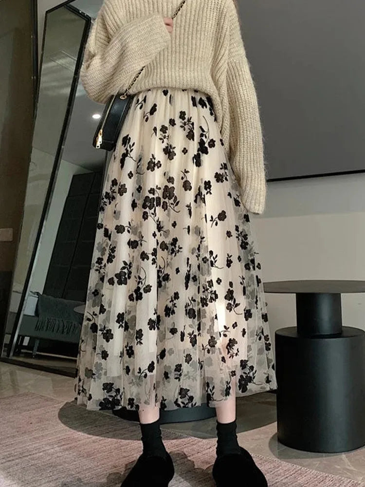 Women Sweater Casual Pullovers Autumn Winter Basics Knitted Korean Loose Striped O-neck Long Sleeve Elegance Sweet F-Beige One Size