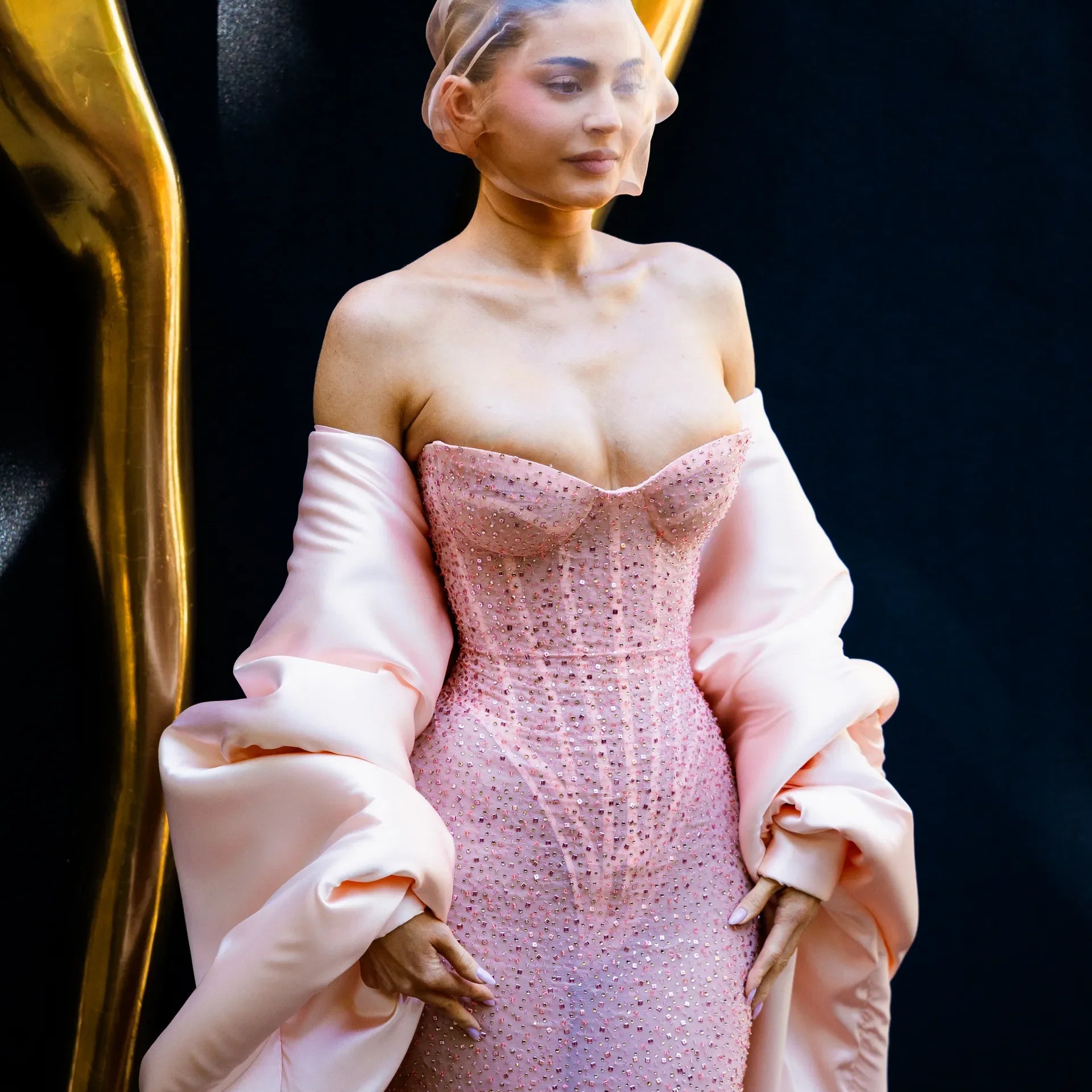 Celebrity Evening Party Dress Pink Color Shinning Sequins Women Sexy Strapless Bodycon Long Celebrate Birthday Photo Shoot Dress