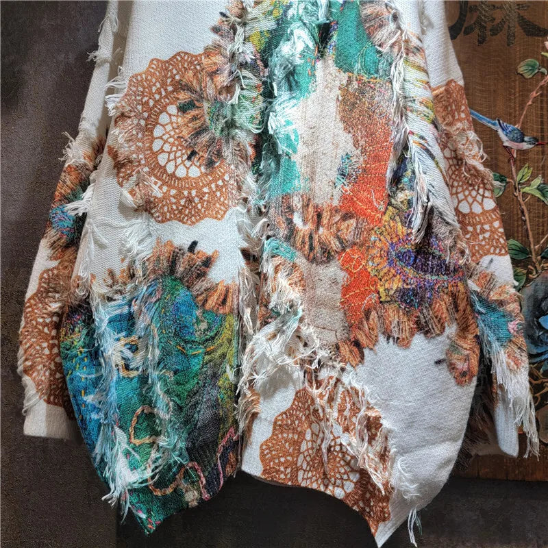 DEAT 20255 Autumn Winter New Fashion Elegant Casual Versatile Knitted Sweater For Women Loose Contrast Color Pullover 11A07721