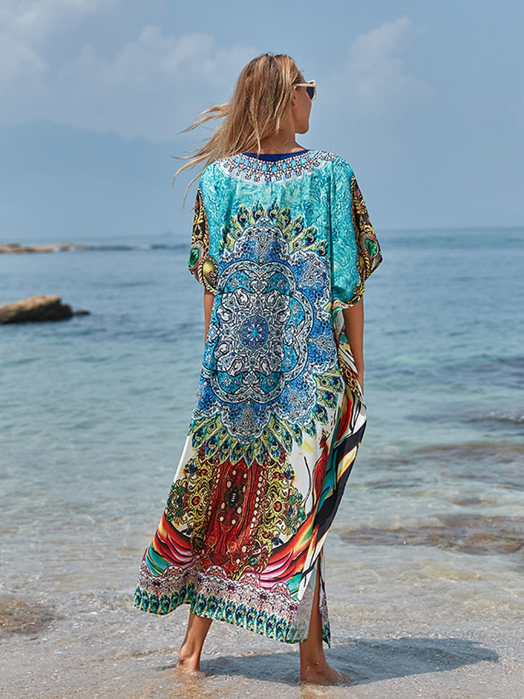 Plus Size Beach Cover Up Robe Plage Sarong Swimsuit Cover Up Pareos