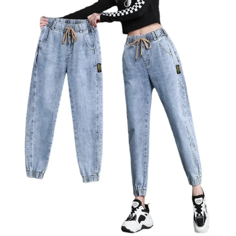 New Harem Pants Vintage High Waist Women's Jeans Ankle Length Mom Jeans Cowboy Denim Pants Jeans Women's y2k Streetwear