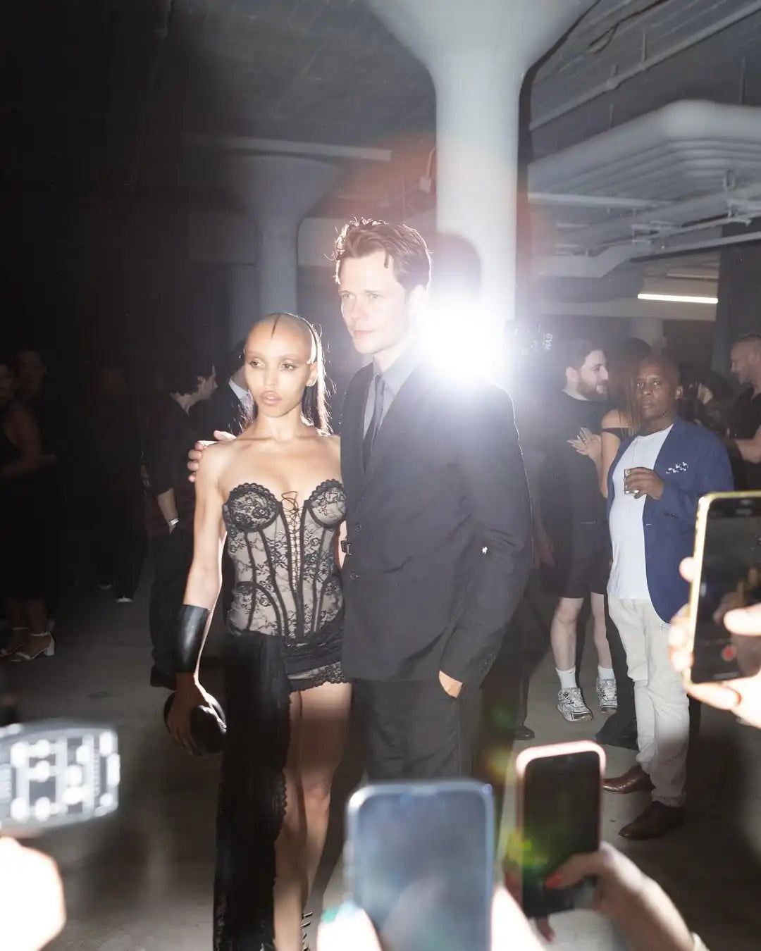 Top Women Sexy Strapless Lace Bodycon Draped Mini Dress Celebrity Red Carpet TV Show Performance Stage Wear