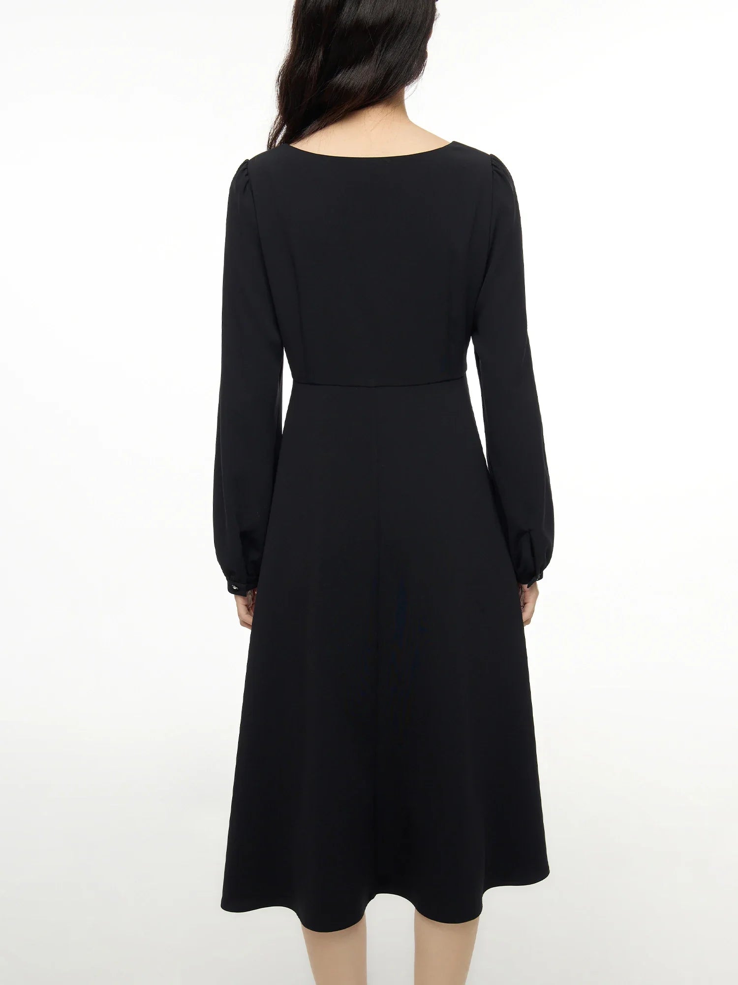 DUSHU Women's Autumn Outfit New Style Sweet French Square Collar Dress Slimming Versatile Women Dress Casual 24DS83330