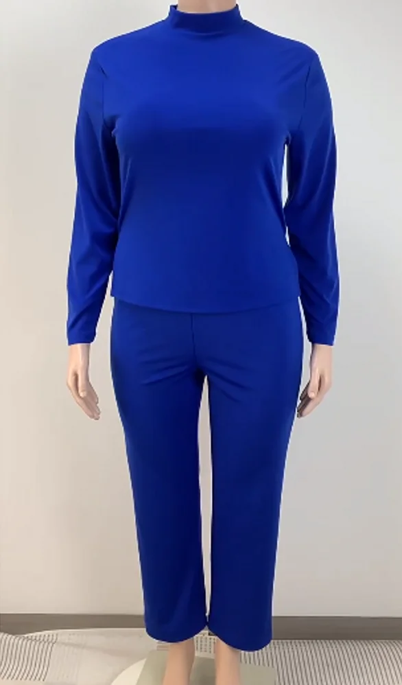 2 Piece Women Sets 2025 Plus Size Spring Autumn Matching Sets Top And Pants Suits Outfits Oversized Clothing