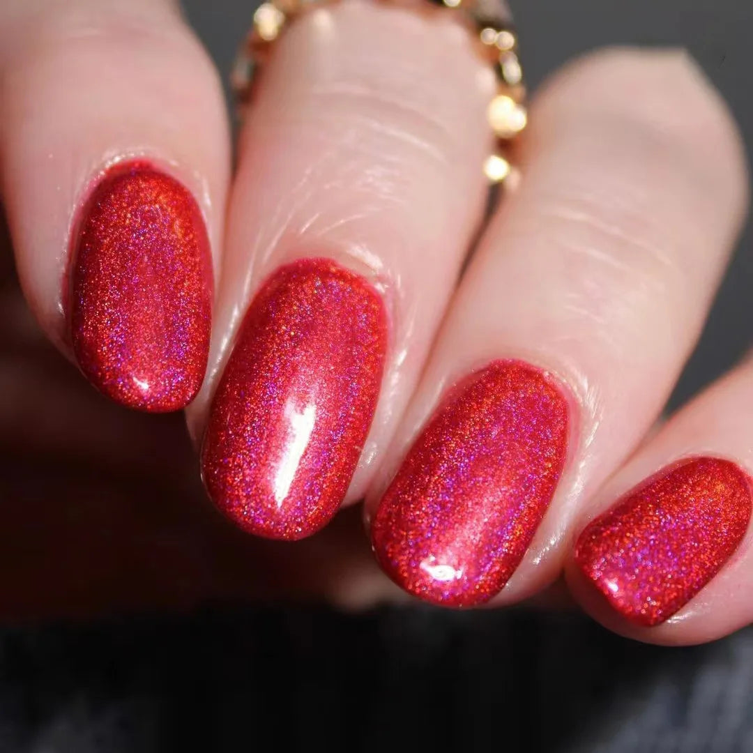 24pcs/set short fake nails for women girls sparkling glitter black red purple square tips faux ongles press on false nail art 552 red