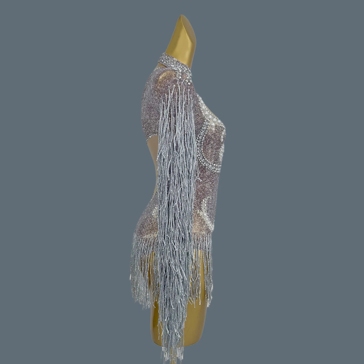 Sparkly Diamonds Pearls Celebrity Bodysuit Women Sexy Performance Dance Costume Singer Show Stage Wear Nightclub Outfit Yanhui