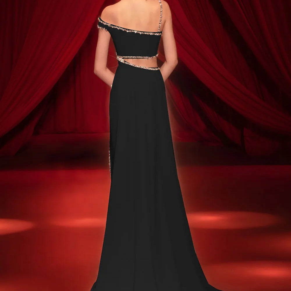 2025 Sexy Women's Light Luxury Water Diamond Waist Long Bandage Dress Sleeveless Bodycon Maxi Dress Evening Club Party Vestidos