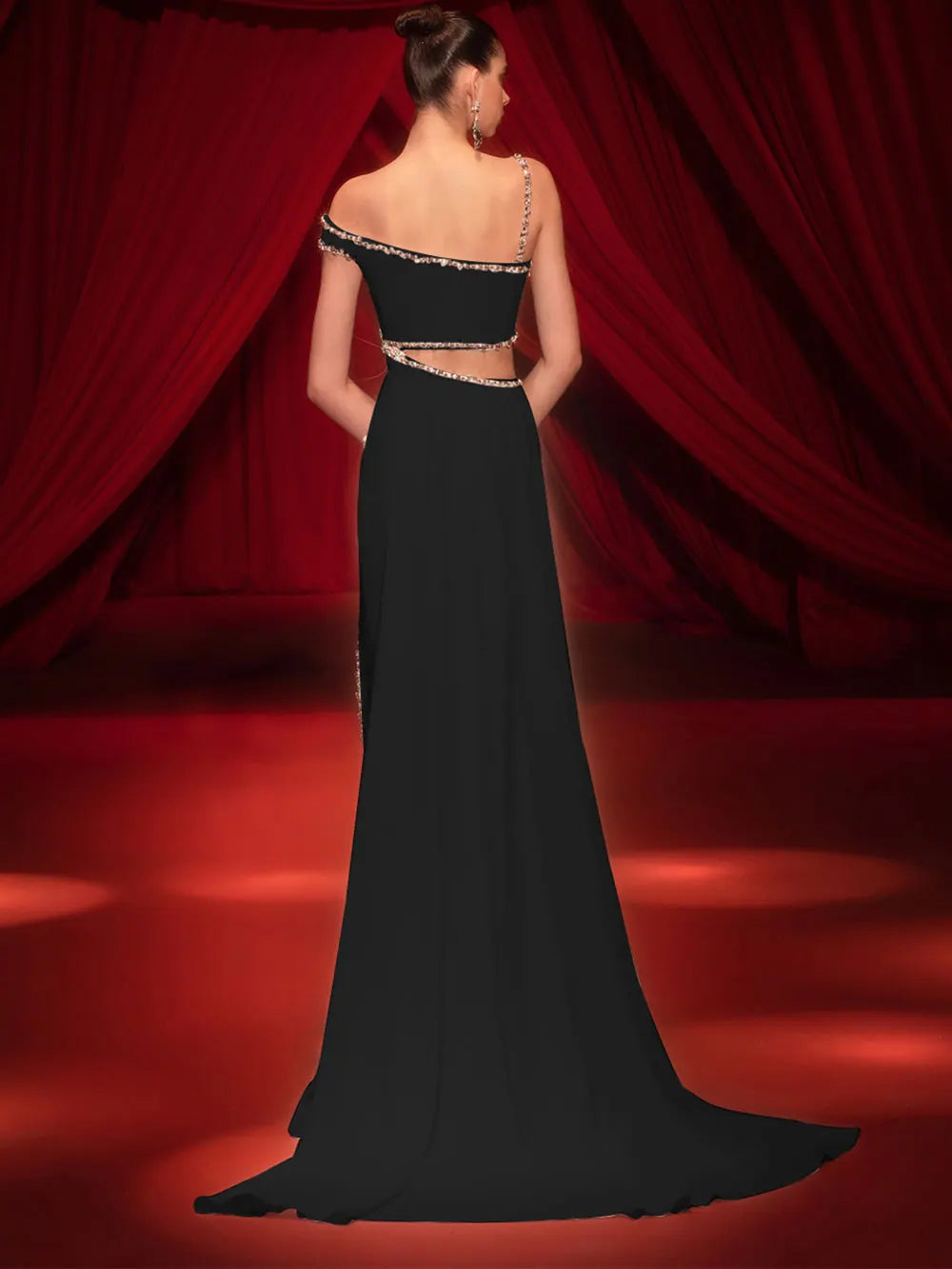 2025 Sexy Women's Light Luxury Water Diamond Waist Long Bandage Dress Sleeveless Bodycon Maxi Dress Evening Club Party Vestidos