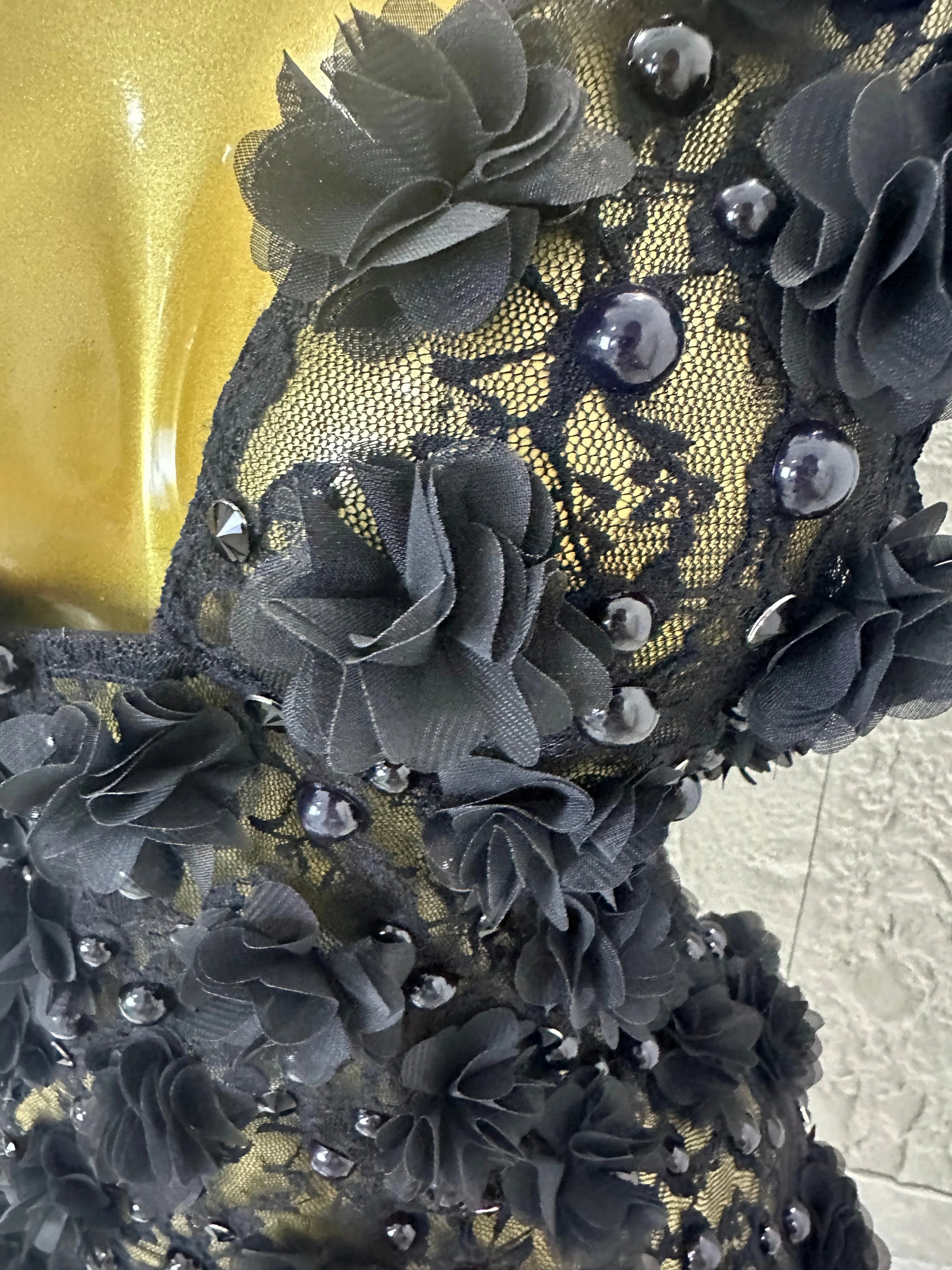 Luxury Black Sheer Mesh Floral Appliqué Mini Dress Deep V Neck Fitted Bodycon Formal Dinner Cocktail Event Party Dress