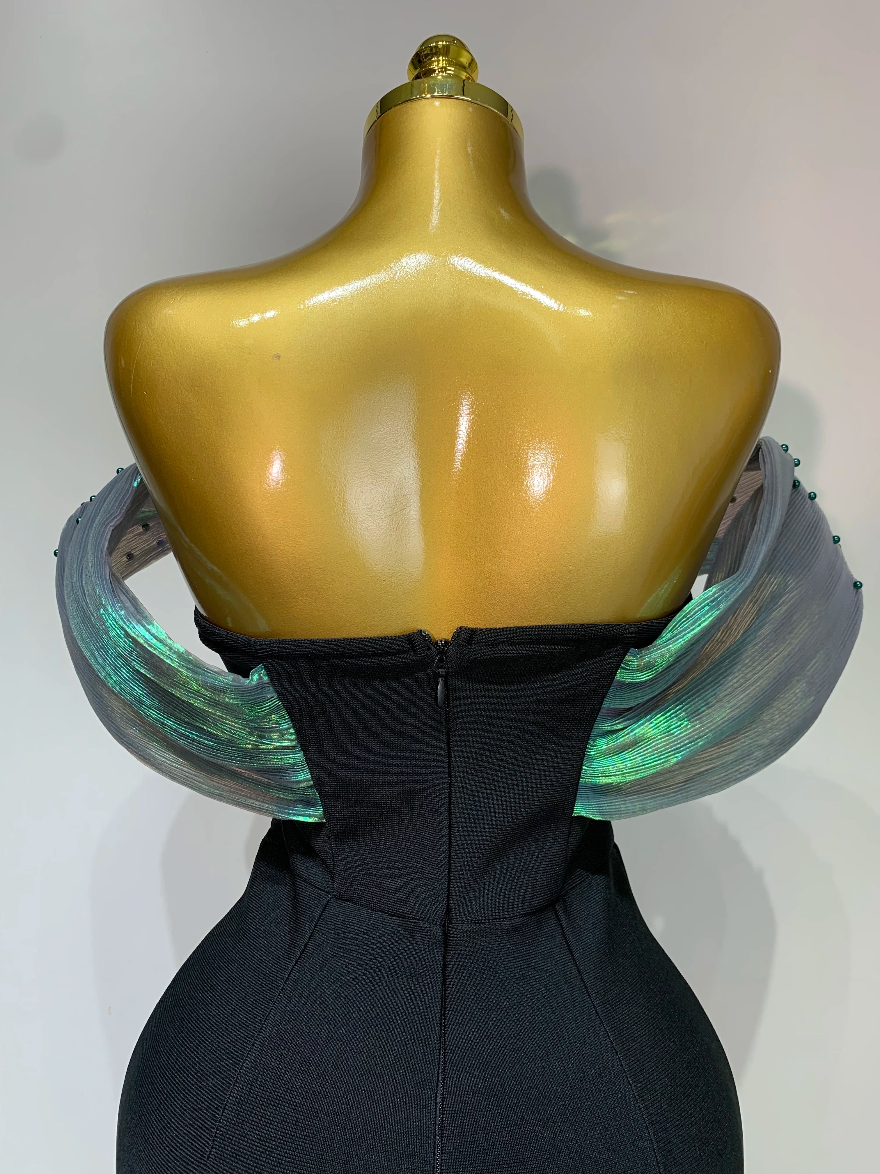 Women Celebrity Sexy Off Shoulder Beading Bodycon Maxi Long Bandage Dress 2025 Elegant Evening Club Party Luxury Birthday Outfit