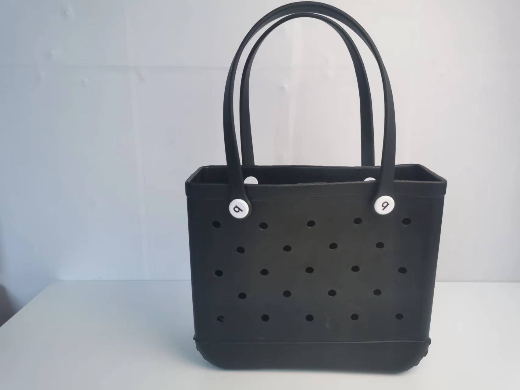 Rubber Beach Bags Waterproof Sandproof Large Size Outdoor EVA Portable Travel Bags Washable Tote Bag For Beach Sports Market Black