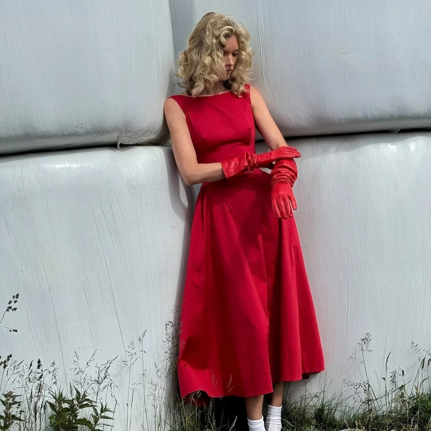 Suninheart 2025 Elegant and Beautiful Women's Dresses Red Sleeveless New Year Party Dresses Sexy Casual Birthday Dress Red