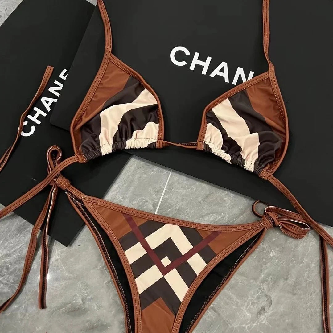 Brand Luxury Design Summer Bikini 2 Piece Set For Women Sexy Swimwear Praia Swimsuit Ladies Biquini Maio Tankini Clothes