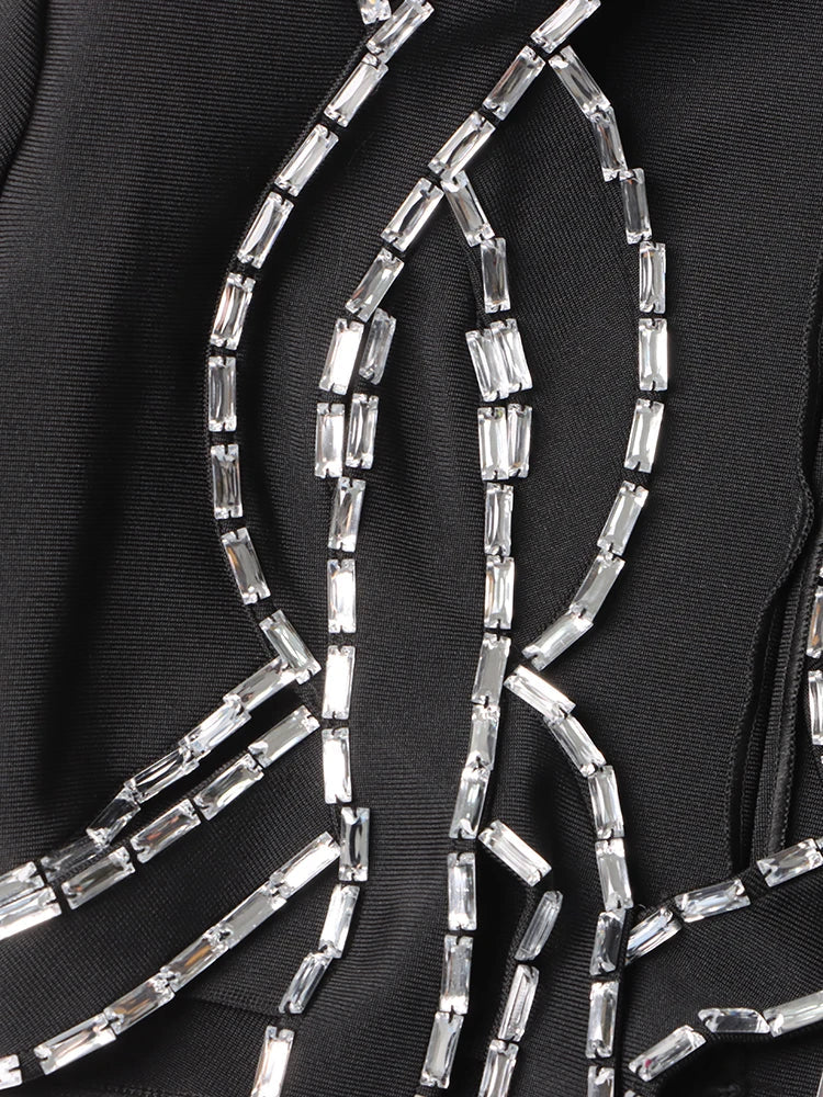 Hollow Out Two Piece Sets For Women V Neck Long Sleeve Tops High Waist A Line Skirt Summer Set Female Fashion New