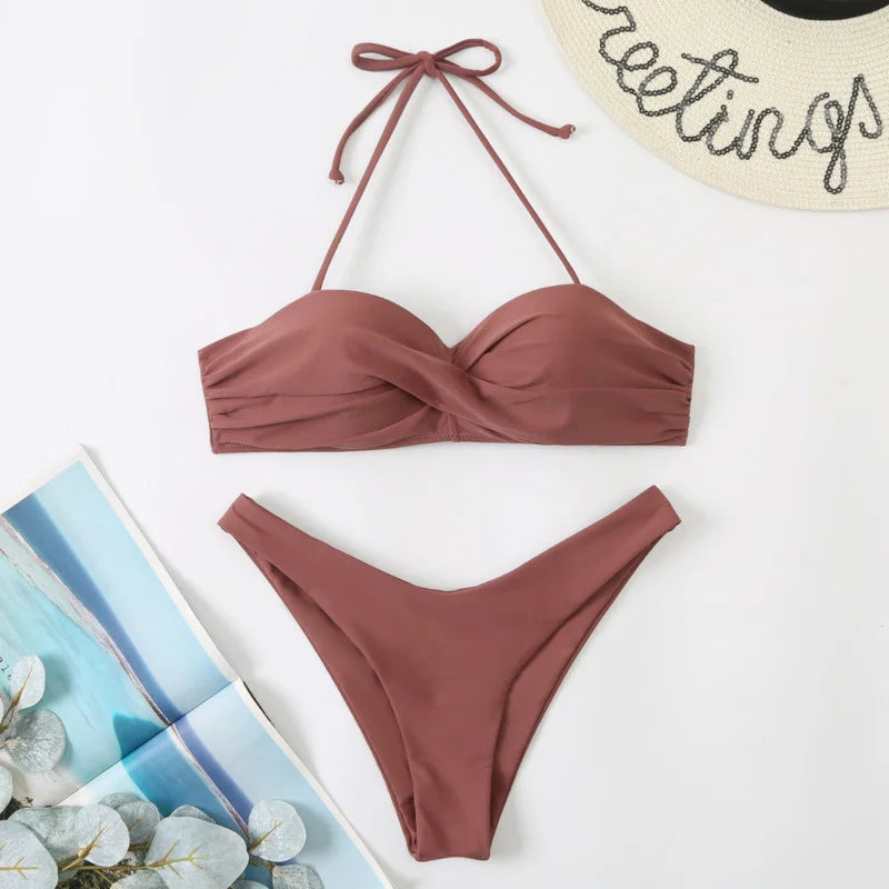 Sexy Bikini With Push Up Women Swimwear Female Swimsuit Girl Bikinis Set Swimming Bathing Suit For Beach Wear Pool Summer C22031819A