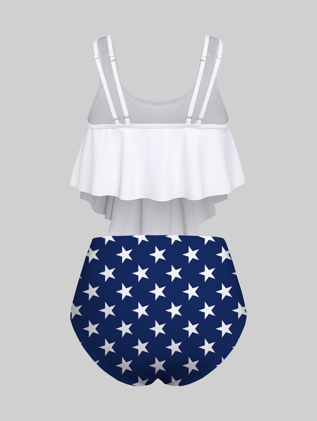 Plus Size 3D American Flag Print Tankini Swimsuit XS-8XL Bikinis Women Two Pieces Beach Wear Bathing Suit Swimwears