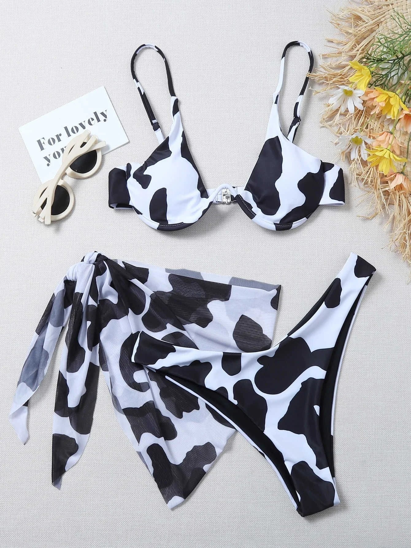 Sexy Bikinis Female Swimsuits Women's Three-Piece Swimwear Beach Swim Wear Bathing Suits Brazilian Bikini Set Pool Bather A23042407H