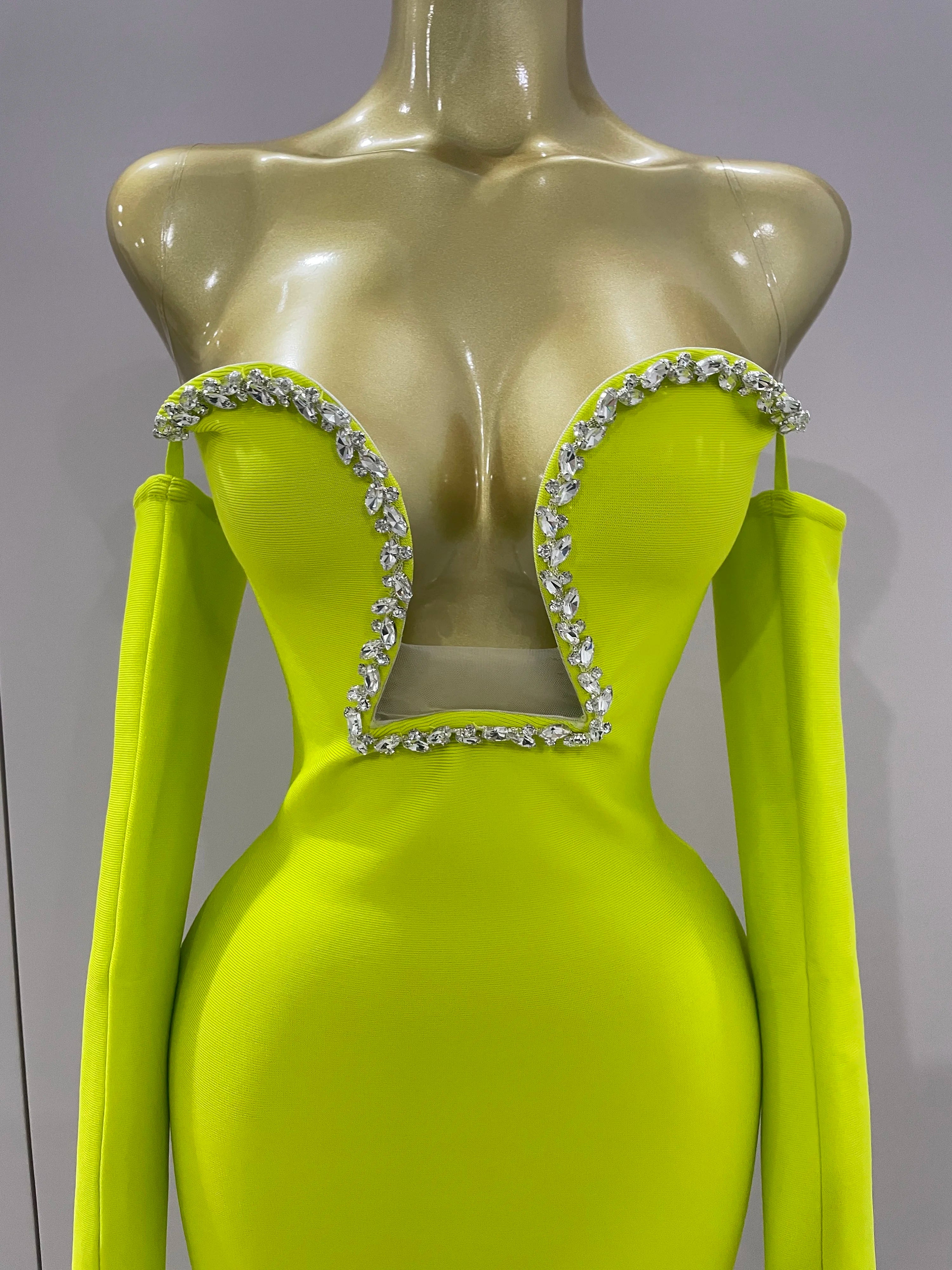 Sexy Off Shoulder Luxury Diamonds Long Bodycon Bandage Dress 2025Women Celebrity Elegant Prom Gown Birthday Club Cocktail Dress