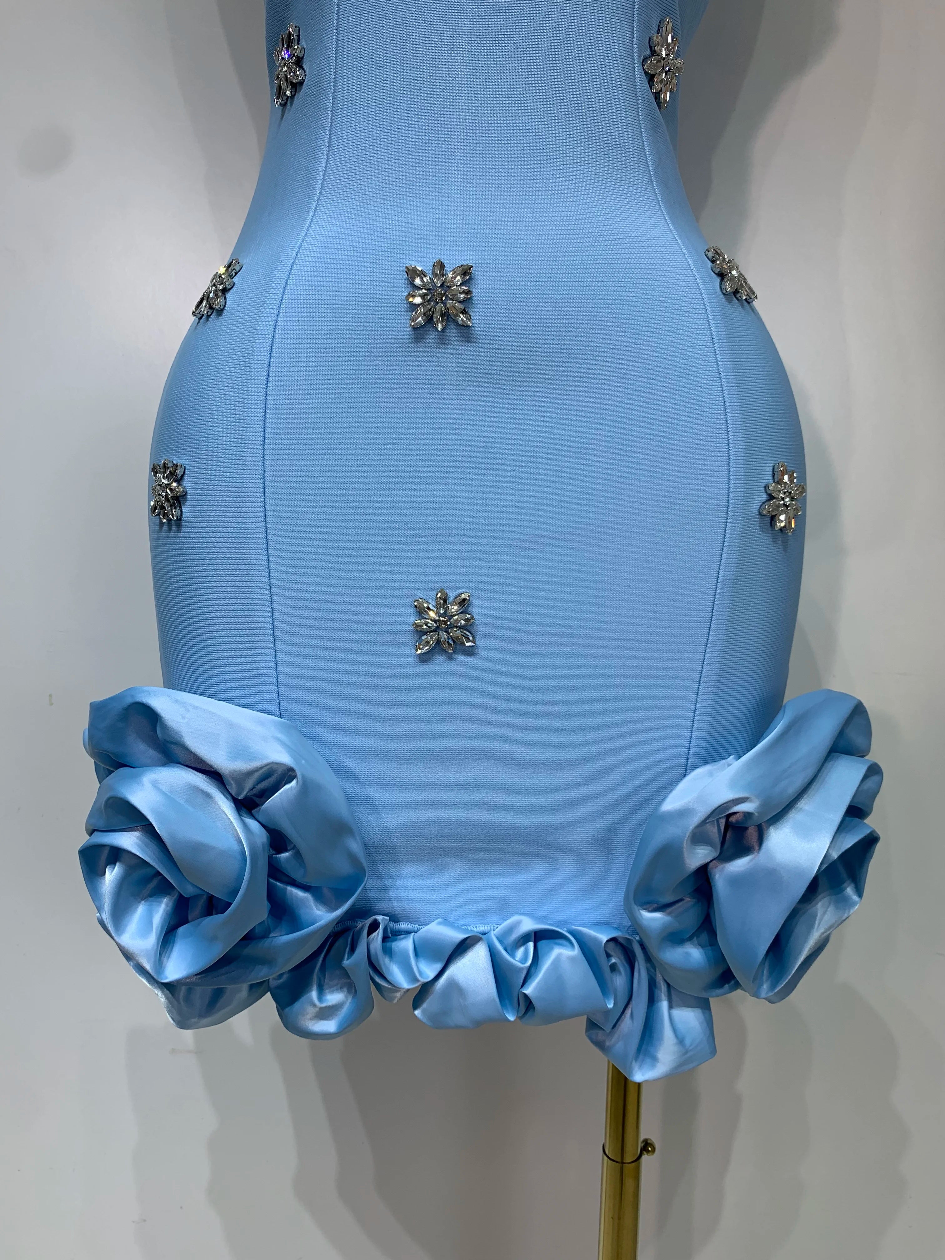 Women Sexy Square Collar Sparkly Rhinestone Bodycon Mini Bandage Dress Celebrate Evening Party Elegant Luxury Birthday Dress