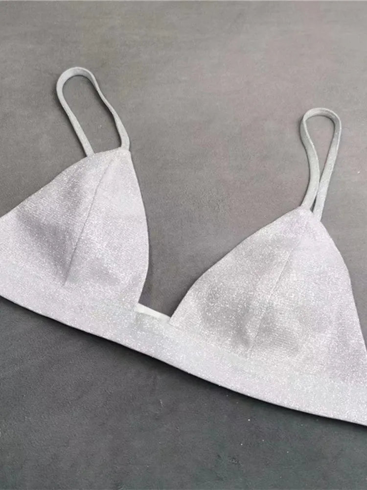 Shiny Pant Suit Women Design Sexy Party Club Blazer Sets With Underwear Fashion 2022 Spring Female Coat And Straight Pants Bra